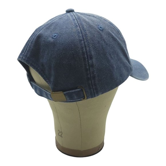 Ft Myers Beach Florida Marlin Fishing Tuck Strap Cap Trucker Baseball Hat Denim - Picture 11 of 12